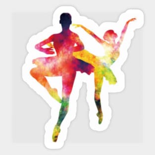 Dancing Couple Silhouettes Sticker